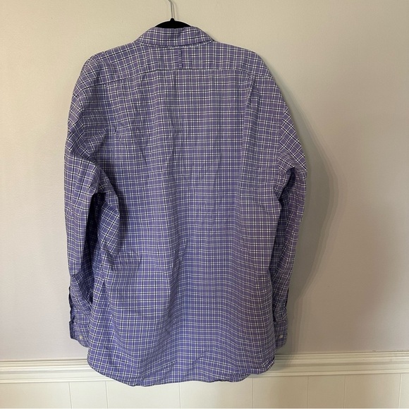 Lincs David Chu Mens Long Sleeve Purple & White Plaid Button Up Shirt Sz XXL GUC - Picture 7 of 7